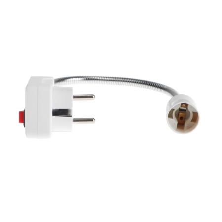 Ecola adapter, fork/cartridge E14, 395 × 45 mm, with a switch, white-3