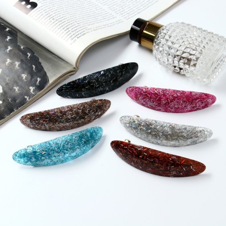 Hair hair clip "Adele" shine stripes, 10 cm, mix-1