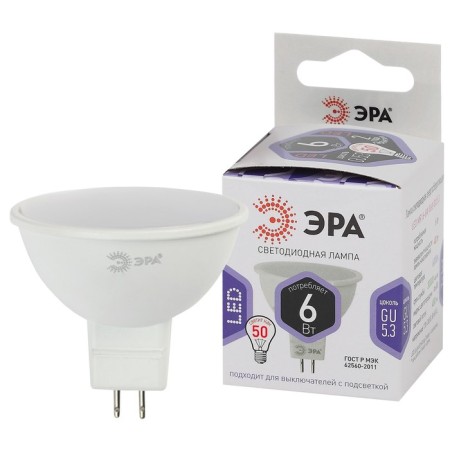 LED LED era Standard "Sofit", 6 W, GU5.3, 480 lm, 6000K, glow cold white-1