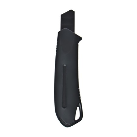 Chancellery knife 18 mm, black + black blade 1 piece-3