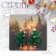 New Year! Earrings "New Year" Christmas tree with beads, colored in gold