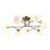 Ceiling EVOLUCE lamp. Sle2211-302-09. Fantini. 9x5 W, G9, 4000K, 100x100x25 cm, brass color