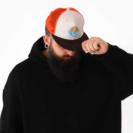 Men's cap with a straight visor Lost & Found, mesh, rr 56-8