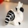 Souvenir Ceramics "Grandfather Frost, black striped cap, large star" 9,5x6.4x12.4 cm