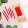 Candles in a cake twisted with a stand, 6 pcs, 11 cm, ruby