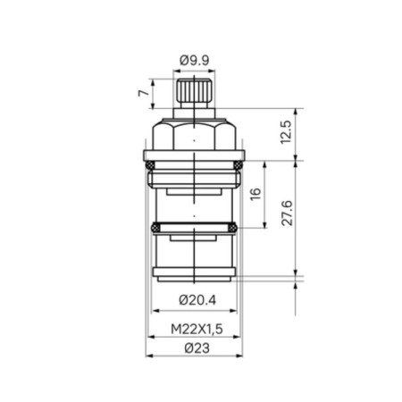 Divertor IDDIS 997BC148SM, for the mixer, rotary, brass, ceramics, 48 ​​mm-8