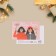 Happy New Year postcard on watercolor cardboard "Girlfriends", embossing, 10 x 15 cm, New Year