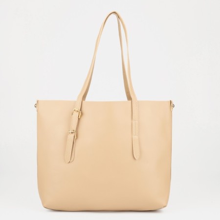 Zipper bag with lightning, beige color