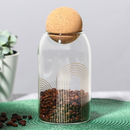 Bank for storage "Geometry", 800 ml-1