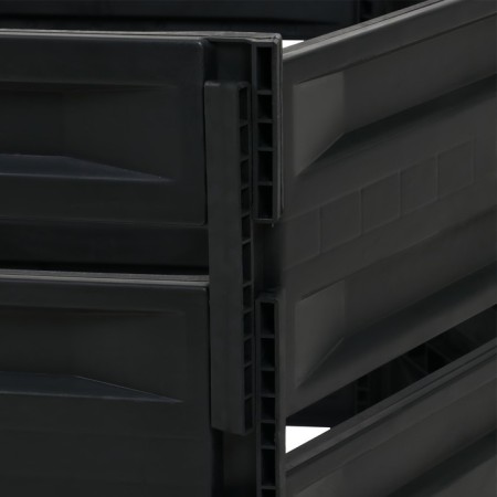 Plastic composter, 600 l, 125 × 105 × 70 cm, black-4