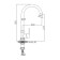 Accoona A48107F kitchen mixer, single -leaf, with nut, stainless steel, black/chrome