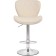 Barrier stool Porch metal/eco -leather, chrome/beige 47x53x89 cm