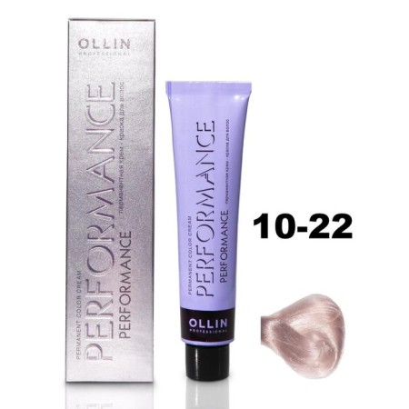 OLLIN PROFESSIONAL PERFORMANCE hair cream, tone 10/22 Light blond purple, 60 ml