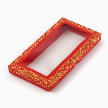 Box for chocolate “Magic New Year!”, With a window, 9.4 x 1.7 x 18.4 cm, New Year-2