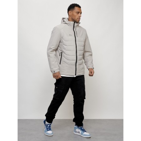 Male spring jacket, size 58, light gray color-2