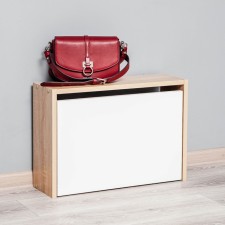 Обувница Ultra вертикальная, 532×170×374 мм, 1 секция, цвет дуб сонома / белое тиснение