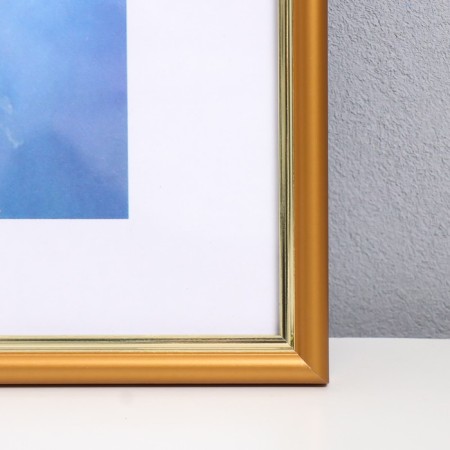 Photo frame Plastic "Gamma" 30x40 cm, matte gold-1