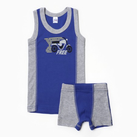 Set for a boy (T -shirt, panties), blue color, height 92 cm