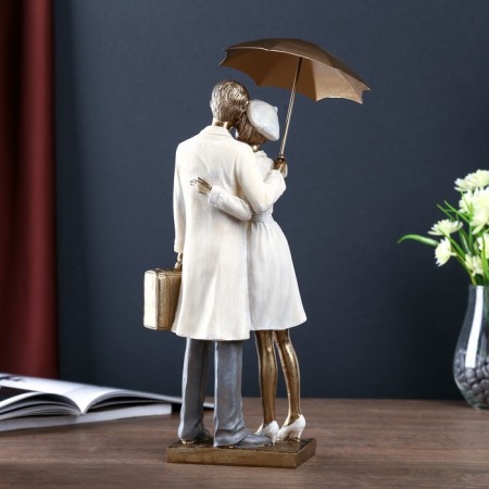 Souvenir Polystone Romance "Autumn Walk under the Umbrella" 41x11x15.5 cm-2