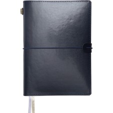 Dated diary 2024 A5 176 sheets, Devente.Saltos, soft cover of artificial leather, lies, cream block 70 g/m2, blue