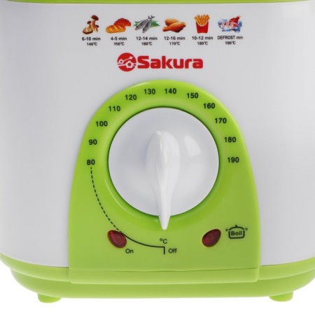 Fritical Sakura SA-7654GR, 950 W, 750 ml, anti-stick coating, filter, white-site-1