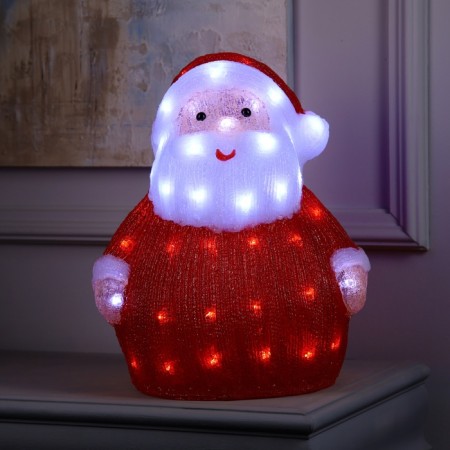 Figure Acryl. "Santa Claus" 40x60x47 cm, 35 LED, 220V, white