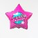 Foil ball 18 "Happy Birthday", star, with a substrate