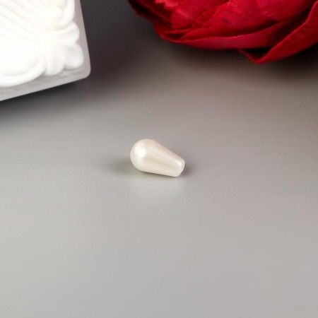 Beads for creativity plastic "elongated pearls" set of 15 g 1x0.8 cm-2