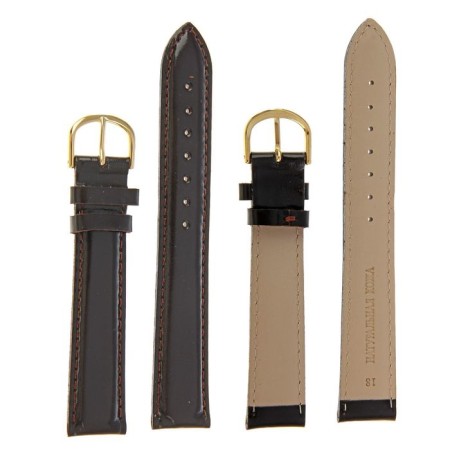 A watch strap, male, 18 mm, harness 75 mm, larynx 115 mm, brown, elongated-1