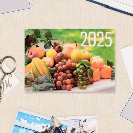 Pocket calendar "Fruits" 2025, 7x10 cm, mix-6
