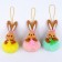 Soft toy "Bunny" on the suspension, 8 cm, color mix