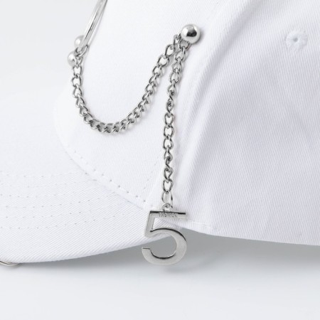 Women's cap with rings, white color, rr 56-3