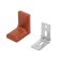 Furniture corner of the tundra, with a decorative pad, 26x26 mm, brown