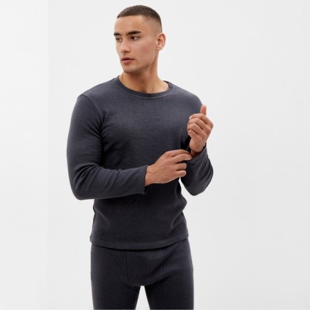 Set of men's thermo (longshilty, trousers) minku color graphite melange, river 58-6