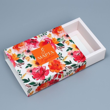 Confectionery box, Watercolor packaging, March 8, 20 x 15 x 5 cm-1