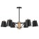 Chandelier "Irvina" 6he27 40w Black 75x75x50cm