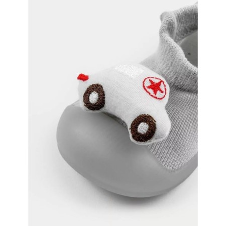 Botins-knees children's first step car with a breathing sole, size 24, color gray-3