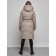 Coat insulated winter female, size 48, color light brown