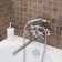 Bath mixer "RMS" SL65-140, pour 300 mm, shower set, zinc, chrome