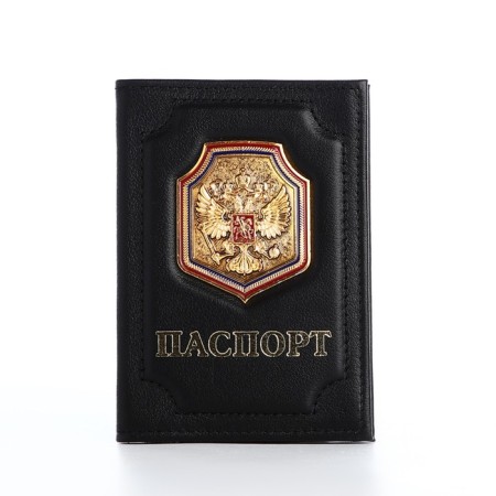 Cover for passport, black color-1