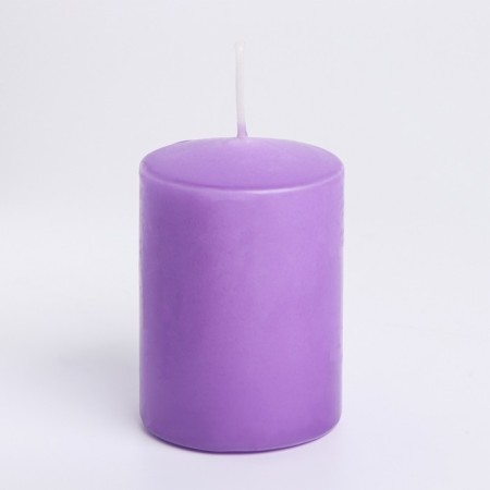 Candle - Aromatic "Mountain Lavender" cylinder, 5.6x8 cm-1