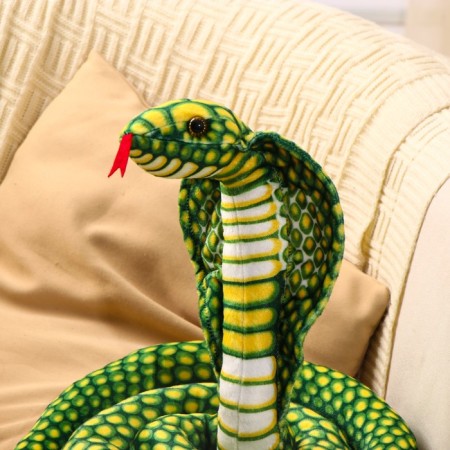 Soft toy "Cobra", 30 cm/200 cm, green color-2