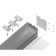 Profile aluminum overhead/suspended ambrella Illumination Profile System, GP3050AL, 2000x45x42 mm, silver color, matte dial