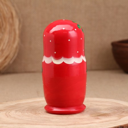 Nesting doll "Anastasia", burgundy dress, 5 doll, 16 cm-2