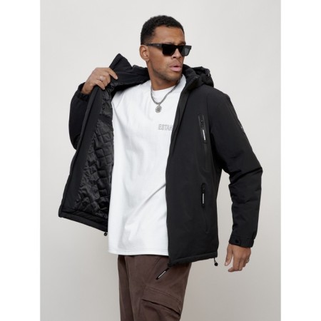Male spring jacket, size 50, black color-7