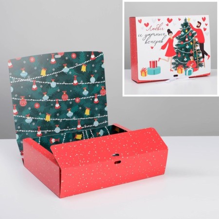 Folding double -sided box "New Year stories", 31 x 24.5 x 9 cm, New Year
