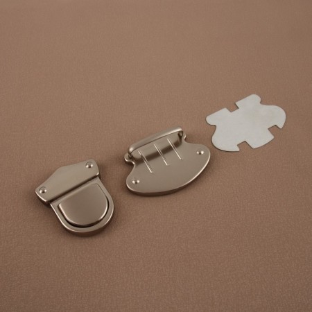 Bag -clamp, matte, 5.5 × 5.5 cm, pearl silver color-2