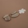 Bag -clamp, matte, 5.5 × 5.5 cm, pearl silver color