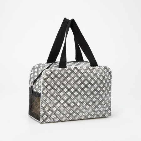 Cosmetic bag with zipper, dairy color