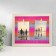 Photo frame plastic, textiles in 2 photos "Sunset" with clothespins, gold 27.7x23 cm